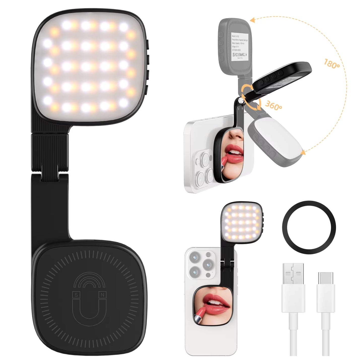 GlowSnap™ – magnetyczna lampka do selfie 3w1